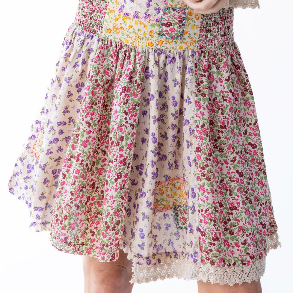 NATURAL LIFE Floral Skirt in Pink, Purple, and Yellow